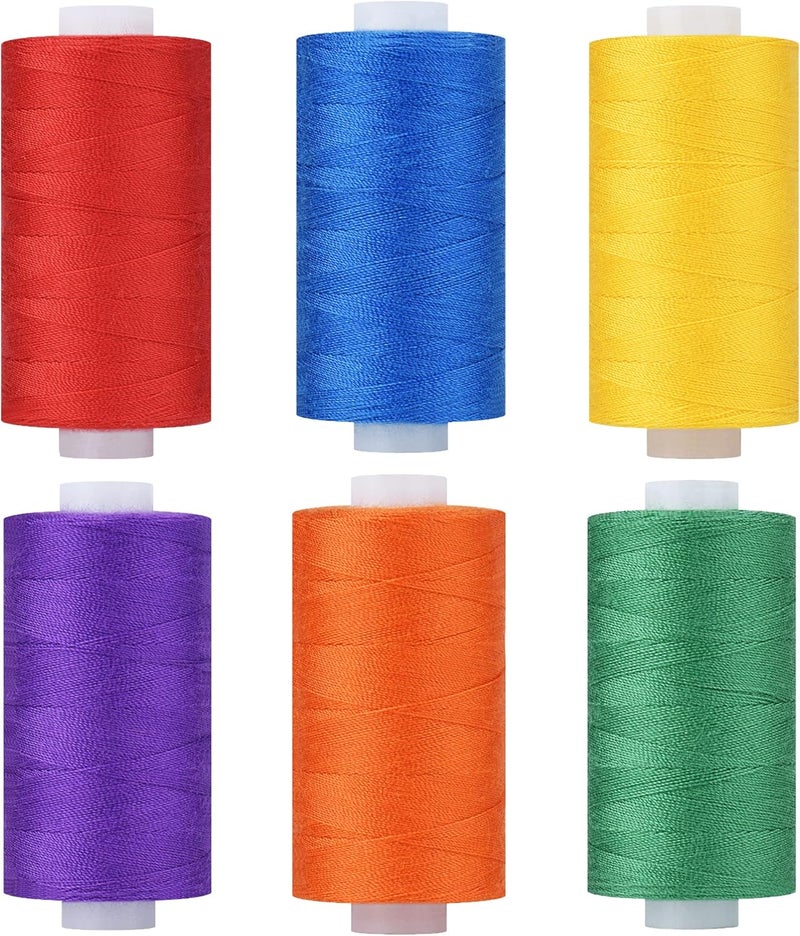 simthread All Purpose Thread Polyester 400 Yards (6 Basic Colors) - Image 1
